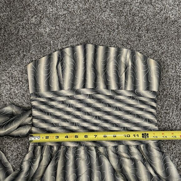 BCBG MAXAZRIA Strapless Striped Bubble Hem Sleeveless Ombre Dress Women’s Size 4 - Picture 10 of 13